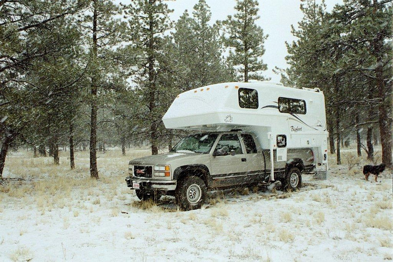 Winter Snow Truck Camper
