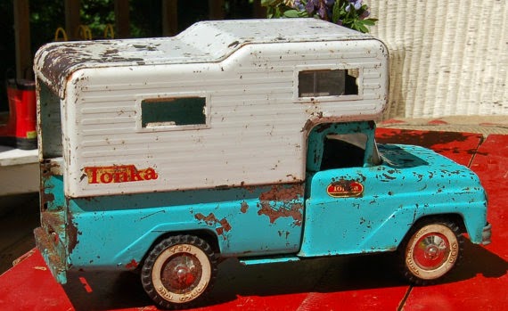 Vintage Tonka Truck and Camper