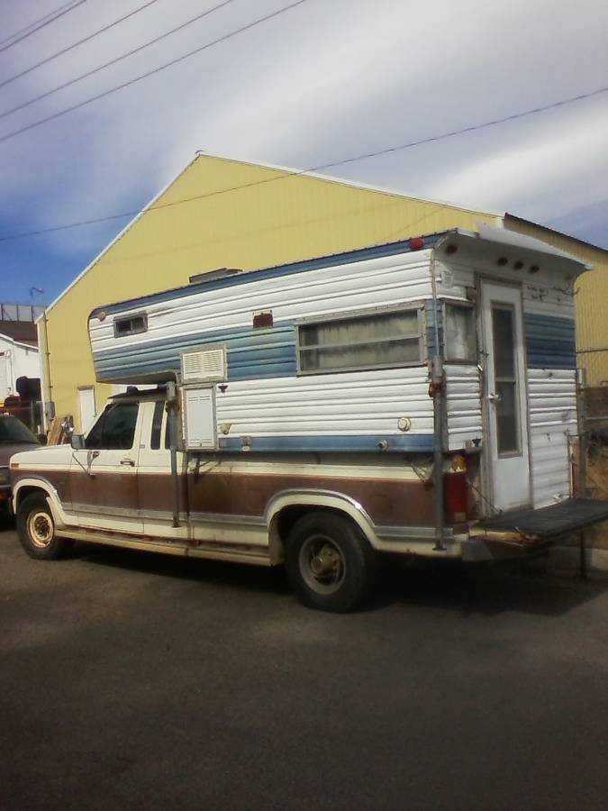 1986 Ford with Slide-In Open Road Camper