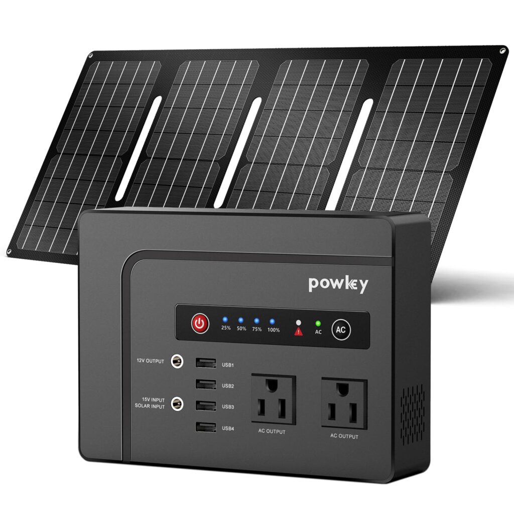 Powkey Solar Generator with Panel